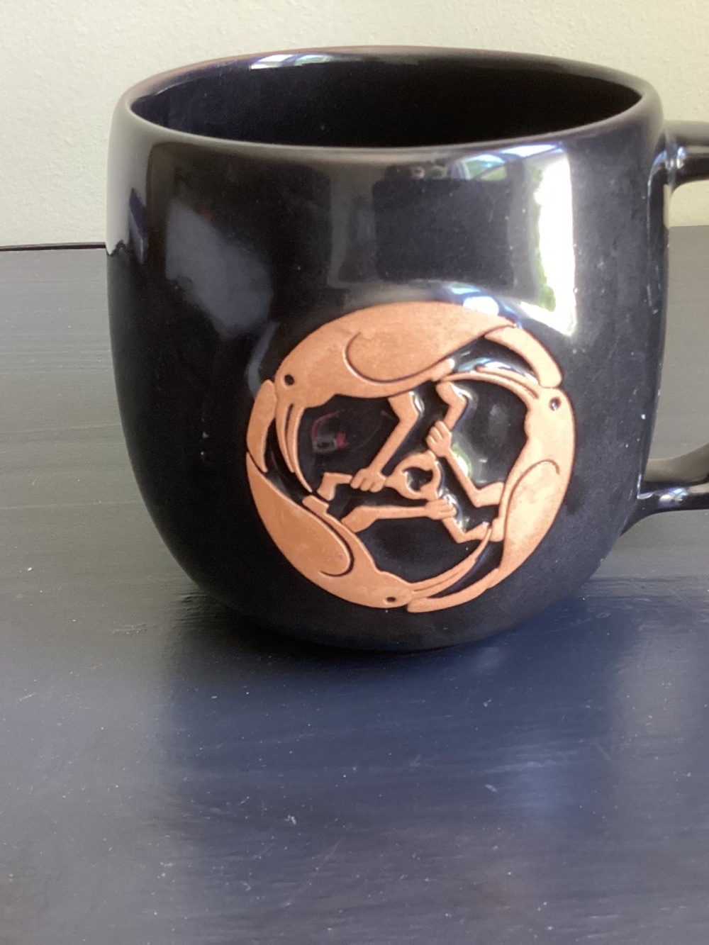 Frankoma “No Wimpy Wines” Ravenswood Winery Black Large Mug 24oz